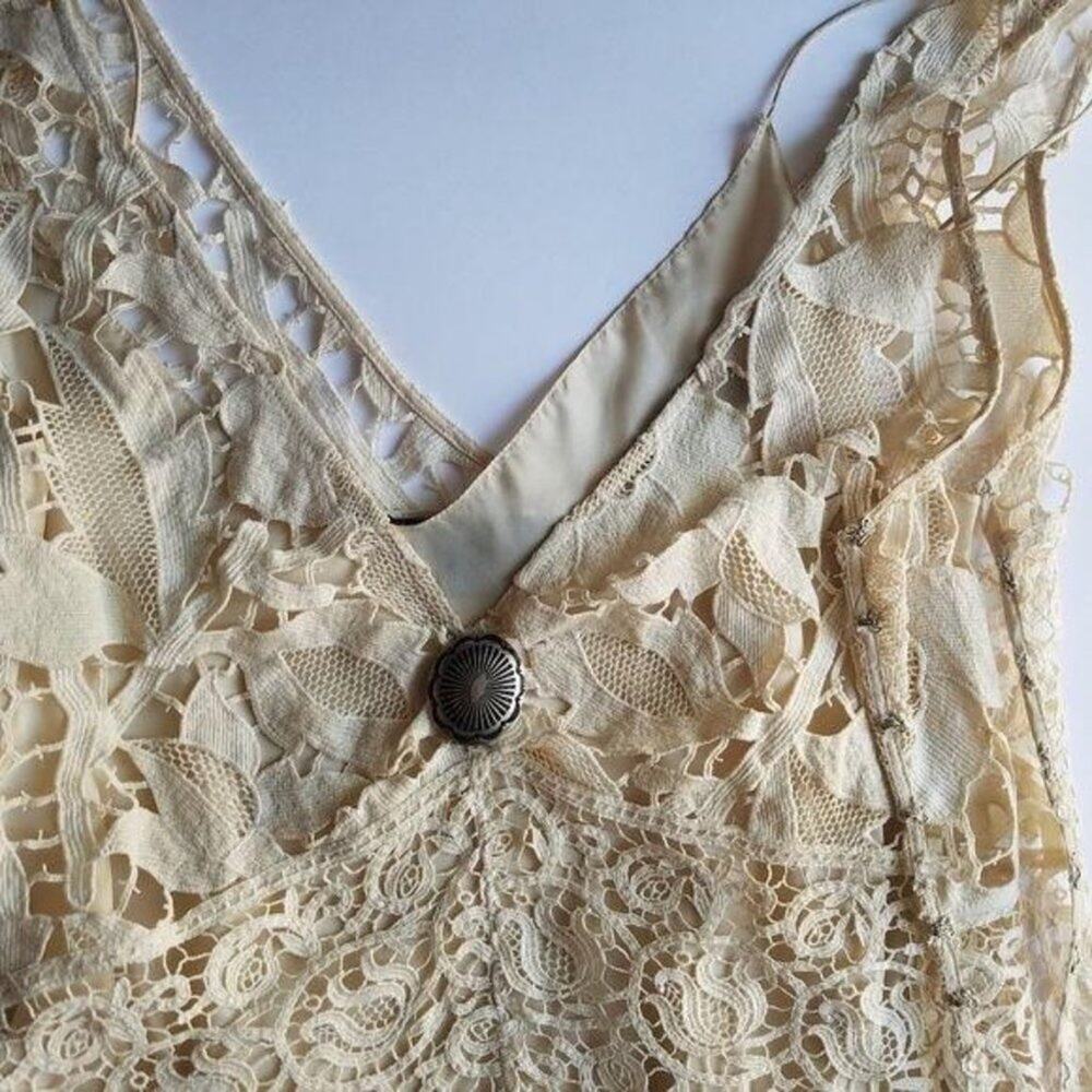 Ralph Lauren Vintage Lace Bridal Dress Size 6 Courthouse Wedding Reception Dress - Picture 14 of 17